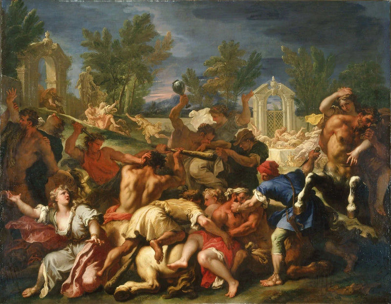 La batalla de los Lapitas y los Centauros - Sebastiano Ricci