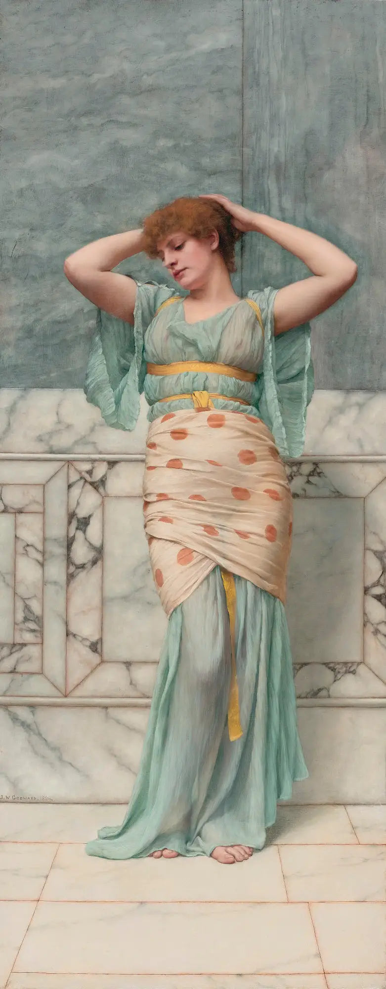 La belleza en una habitación de mármol - John William Godward
