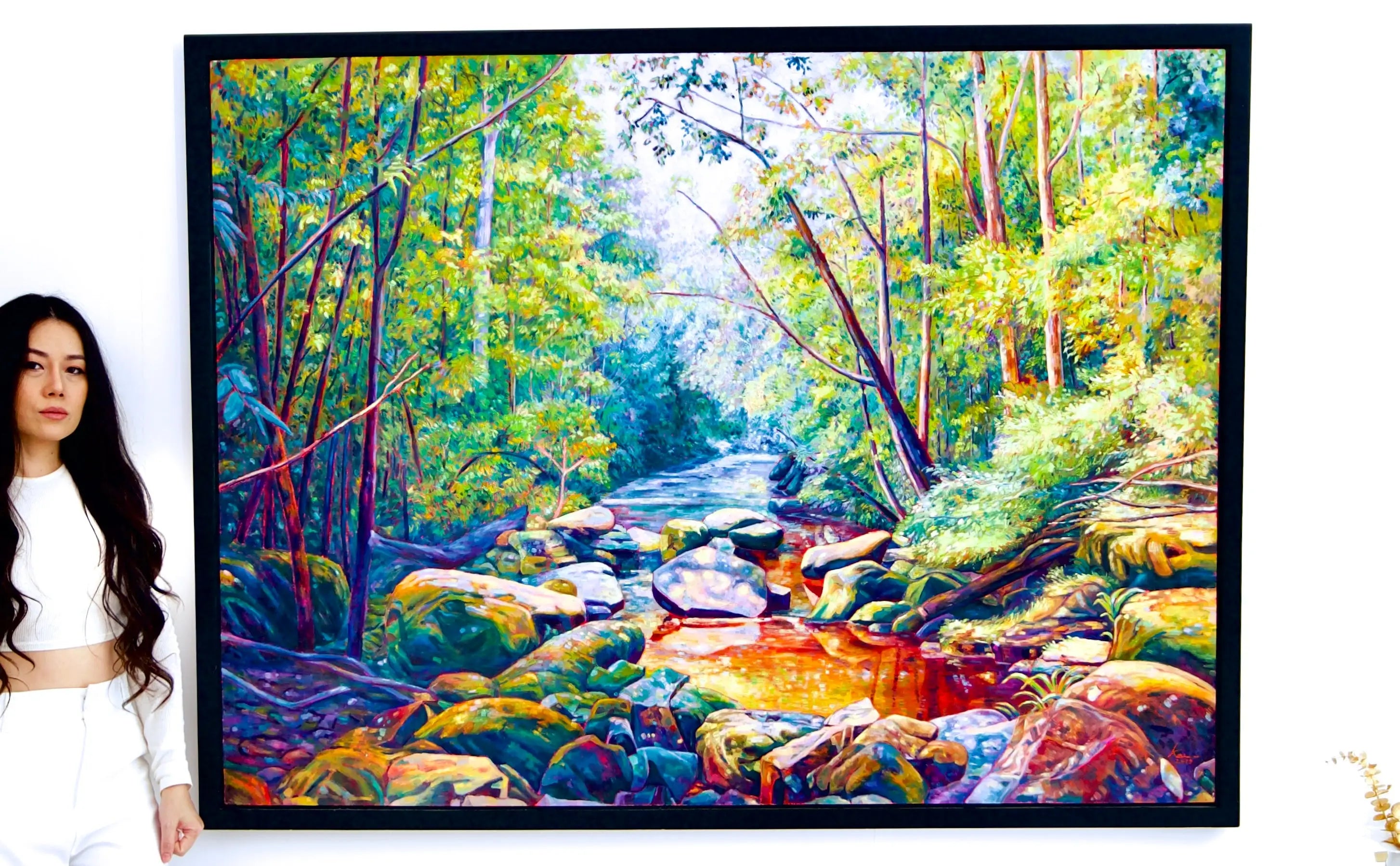 The Beautiful Forest - Kanchana | 160 X 120 cm Reproductions de tableaux à la peinture à l’huile