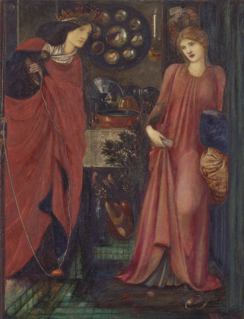 La hermosa Rosamund y la reina Eleanor - Edward Burne-Jones