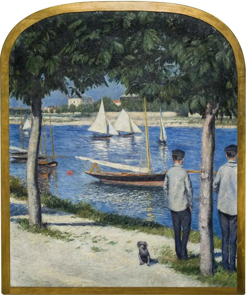 La orilla del Petit Gennevilliers y el Sena - Gustave Caillebotte