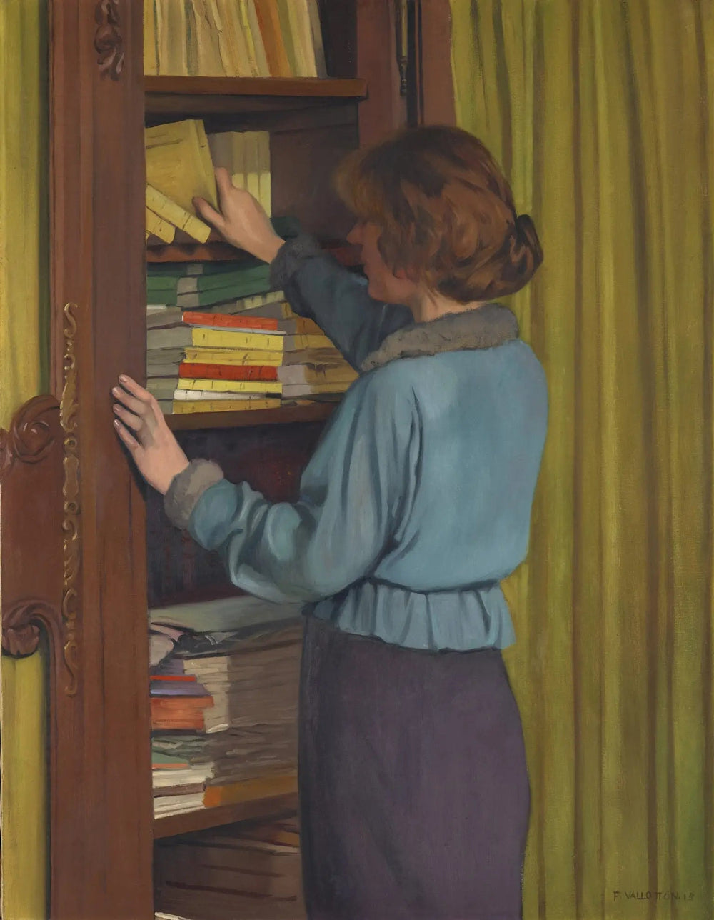 La bibliothèque - Félix Vallotton image 1 reproduction réalisée par Alpha Reproduction