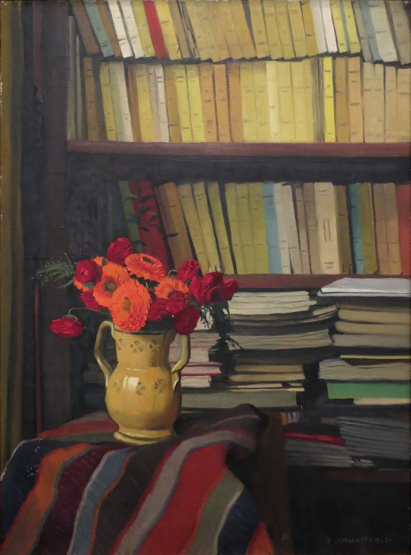 La Biblioteca (naturaleza muerta) - Félix Vallotton