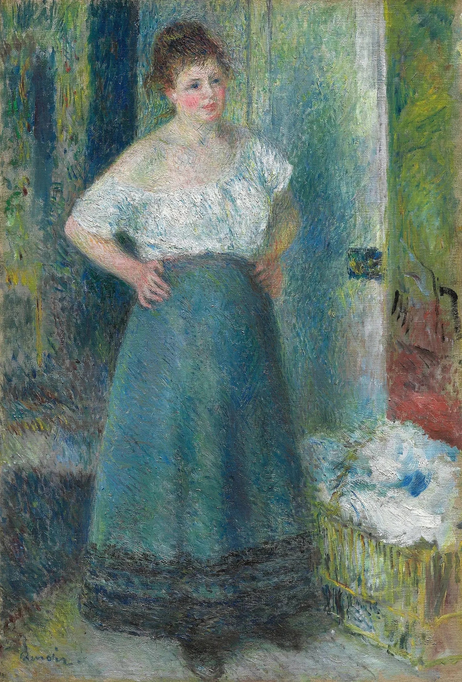 La Blanchisseuse, portrait de Nini Lopez par Renoir, Art Institute 1947.102
