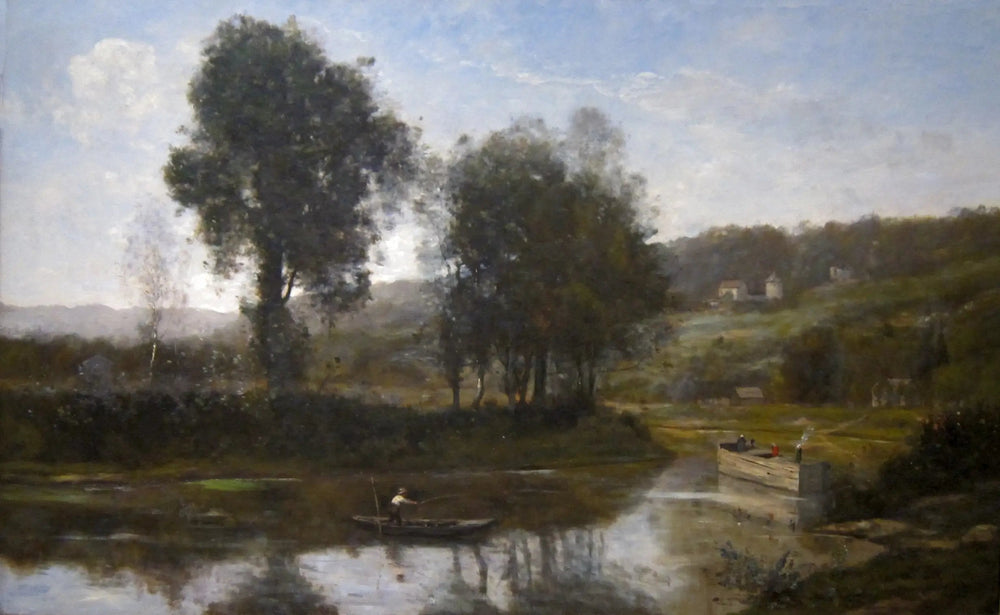 La boucle de la Seine à Port-Marly - Jean-Baptiste Camille Corot image 1 reproduction d’œuvre d’art à l’huile