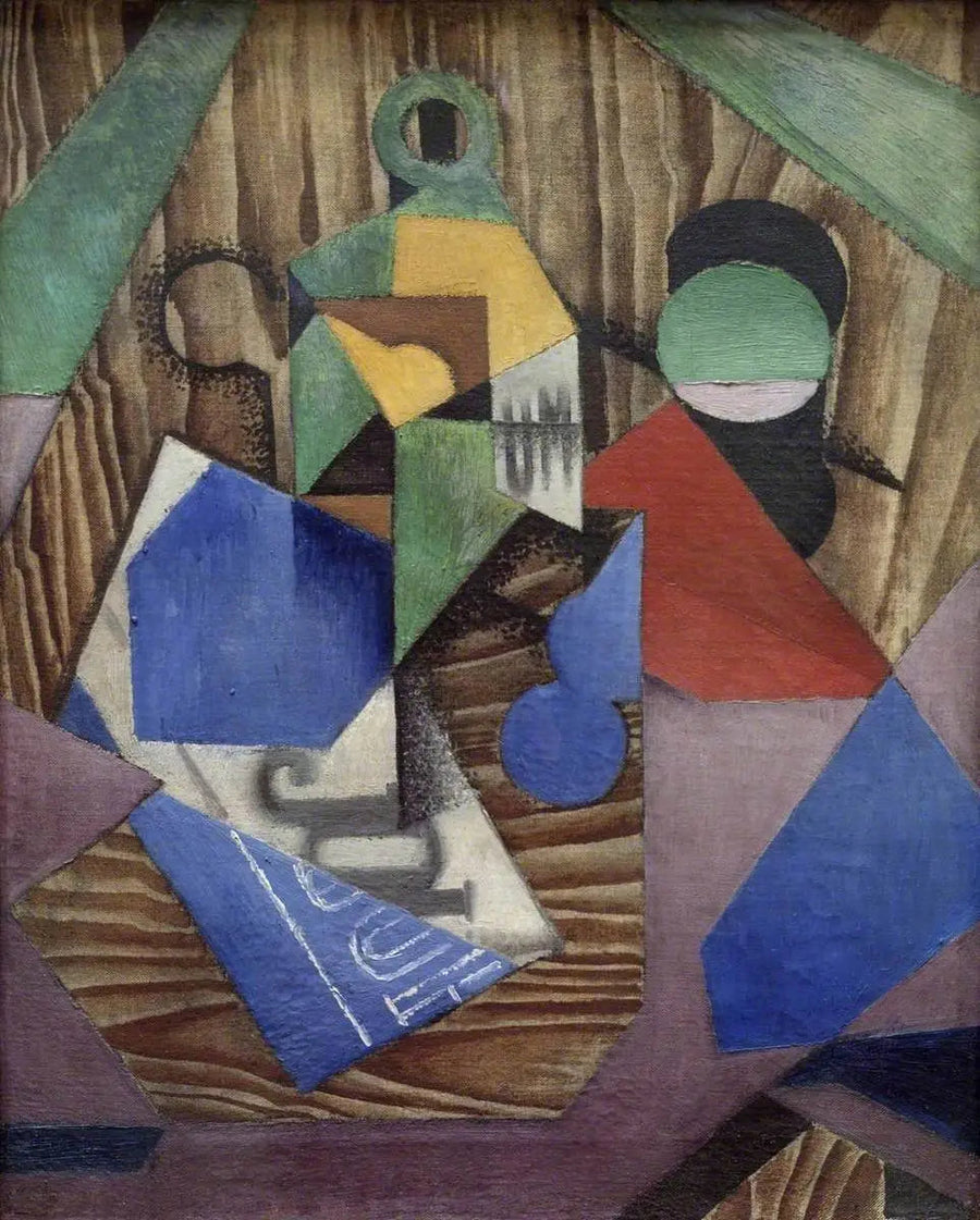 La botella de ron y el periódico - Juan Gris