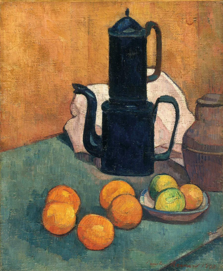 La cafetera azul - Émile Bernard