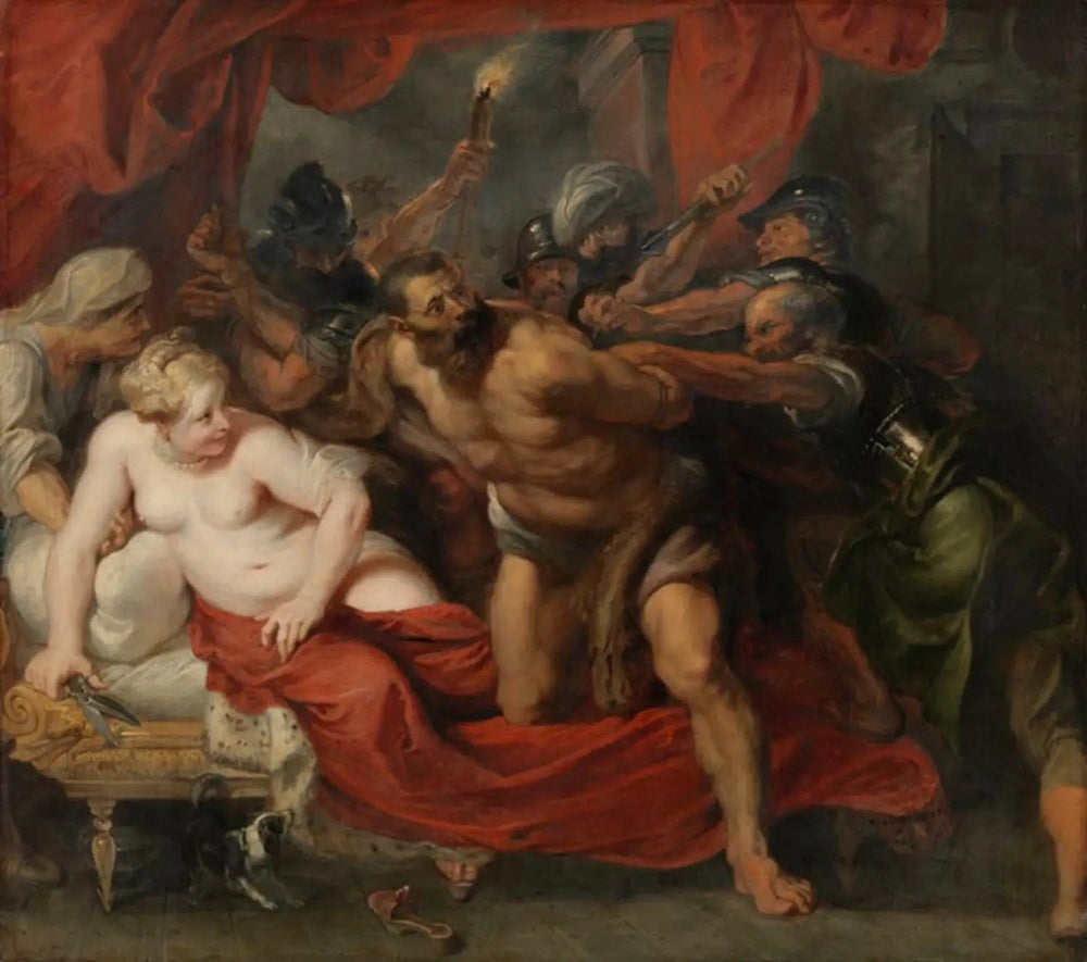 La capture de Samson (Juges 16:19-21), vers 1620 - Peter Paul Rubens image 1 reproduction de peinture à l’huile