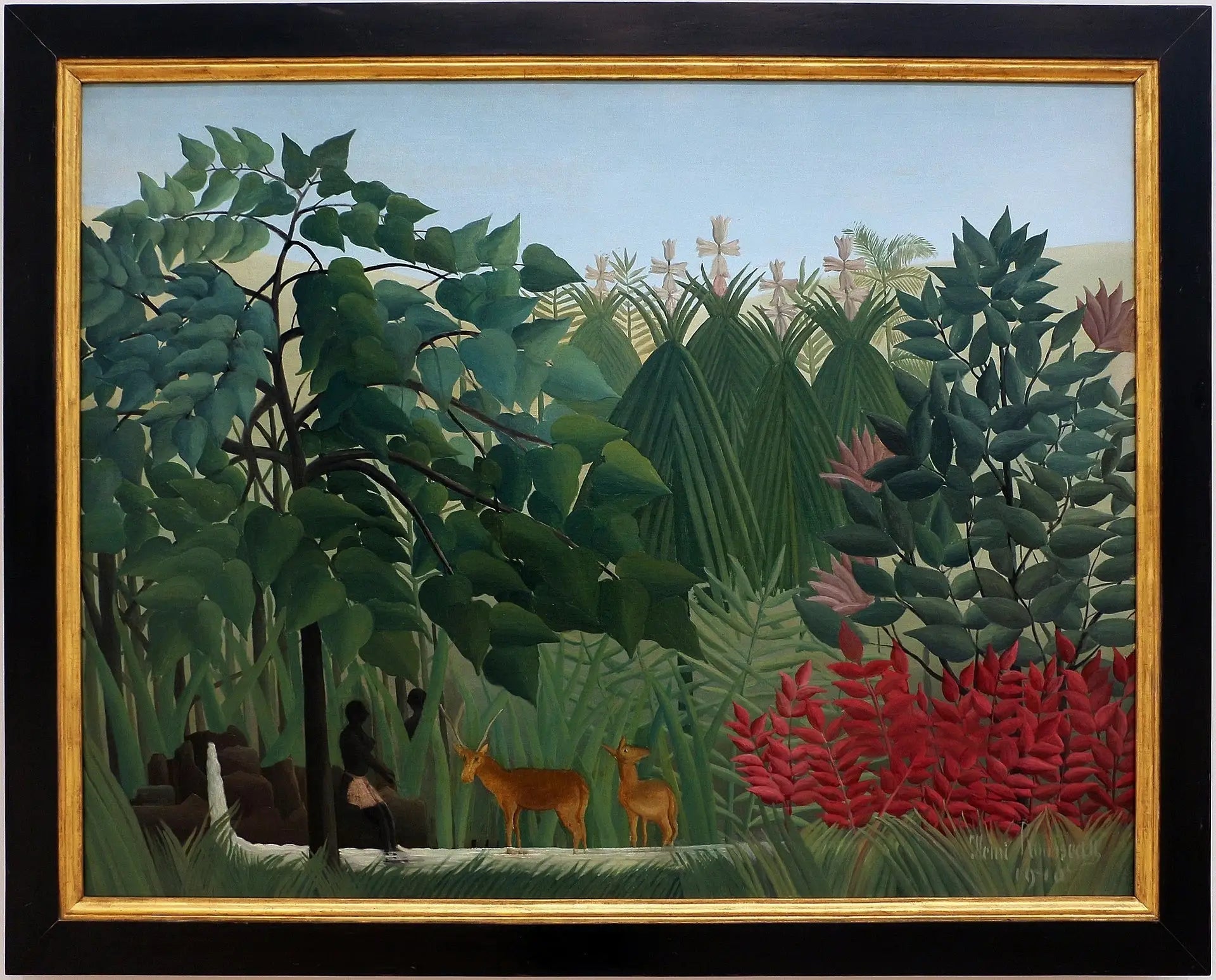 La Cascade - Henri Rousseau image 2 copie peinte à la main à l’huile