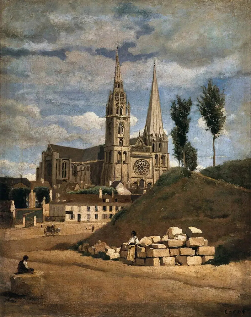 La catedral de Notre-Dame de Chartres - Jean-Baptiste Camille Corot