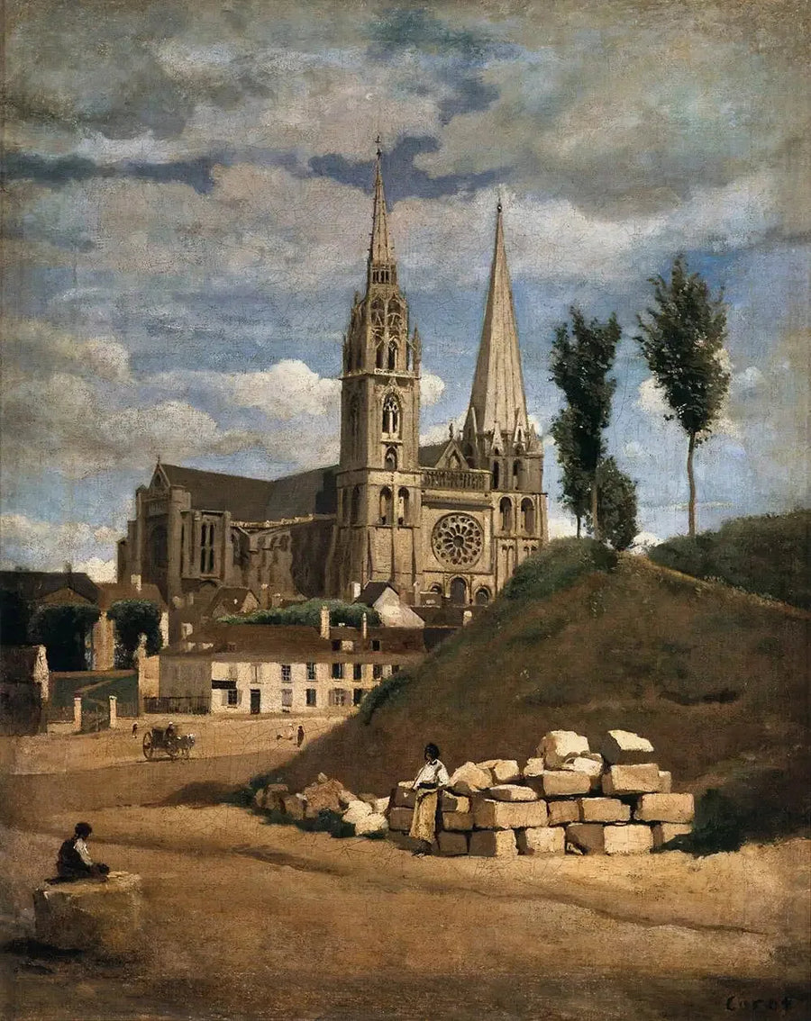 La catedral de Notre-Dame de Chartres - Jean-Baptiste Camille Corot