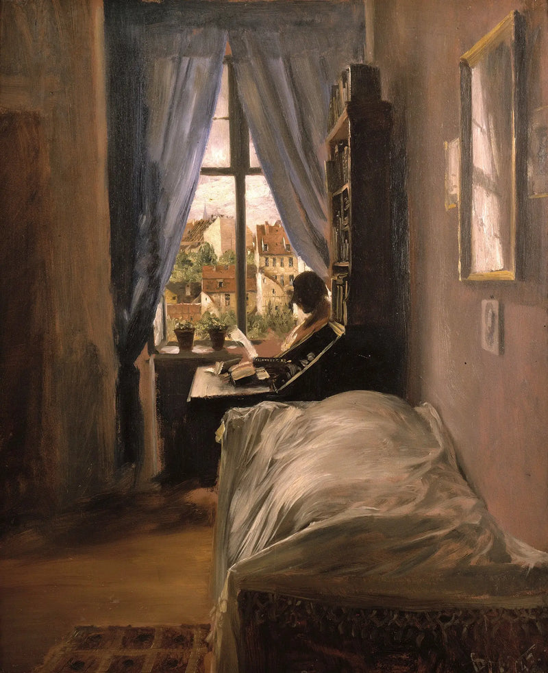 La habitación del artista en Ritterstraße - Adolph von Menzel