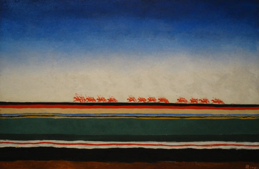La carga de la caballería roja - Kazimir Malevich