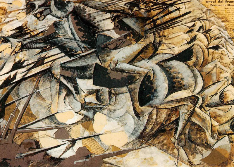La carga de los lanceros - Umberto Boccioni