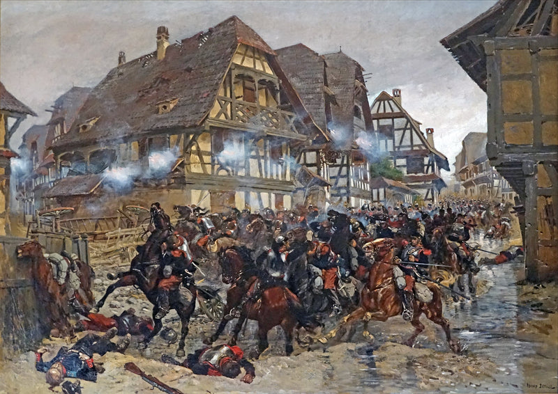 La carga del 9º regimiento de cuirassiers en el pueblo de Morsbronn - Édouard Detaille
