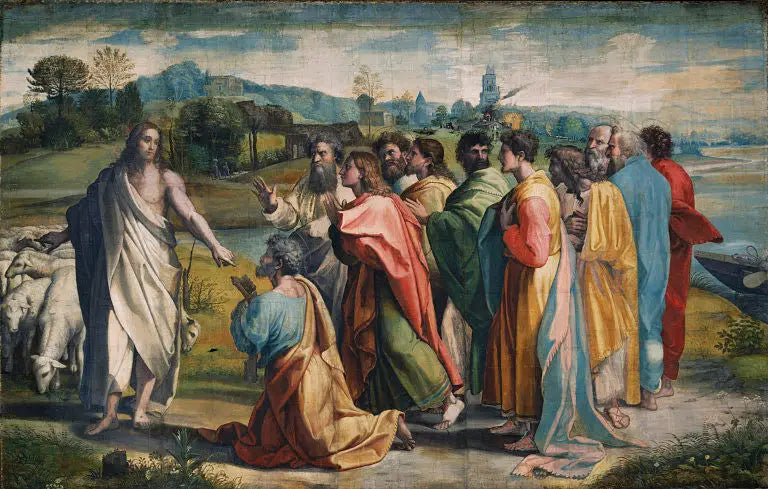 La carga de Cristo a Pedro - Rafael Sanzio