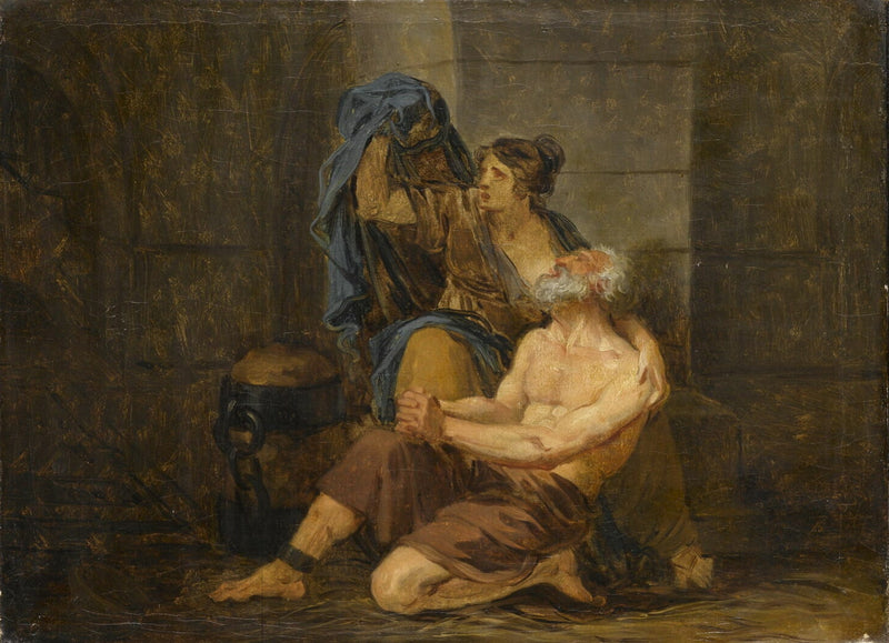 La Charité romana: Cimone y su padre. - Jean-Baptiste Greuze