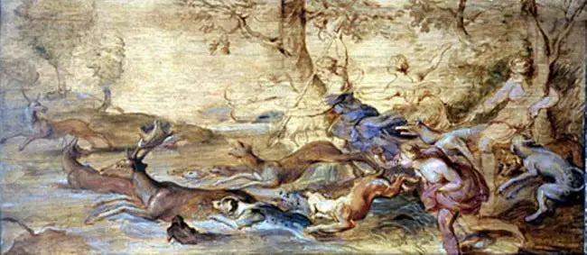La caza de Diana - Peter Paul Rubens