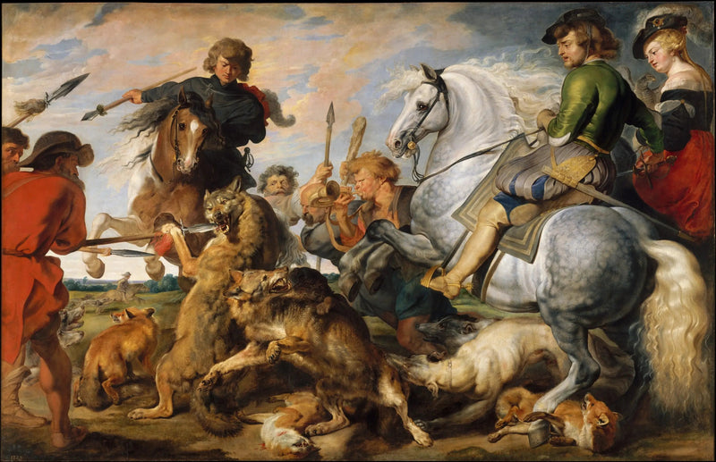 La caza del lobo y del zorro - Peter Paul Rubens