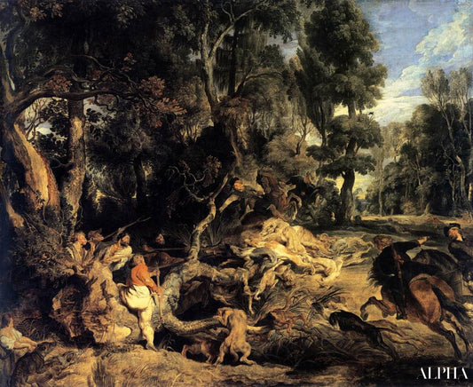 La chasse au sanglier - Peter Paul Rubens - Reproductions de tableaux et peintures haut de gamme