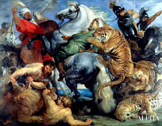 La Chasse au tigre - Peter Paul Rubens - Reproductions de tableaux et peintures haut de gamme