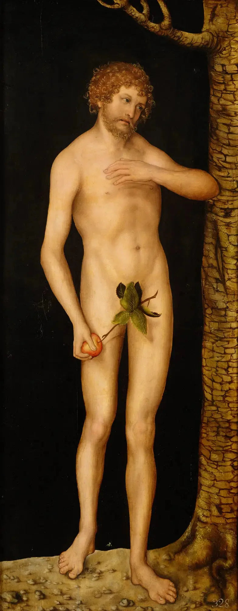 La caída del hombre: Adán - Lucas Cranach el Viejo