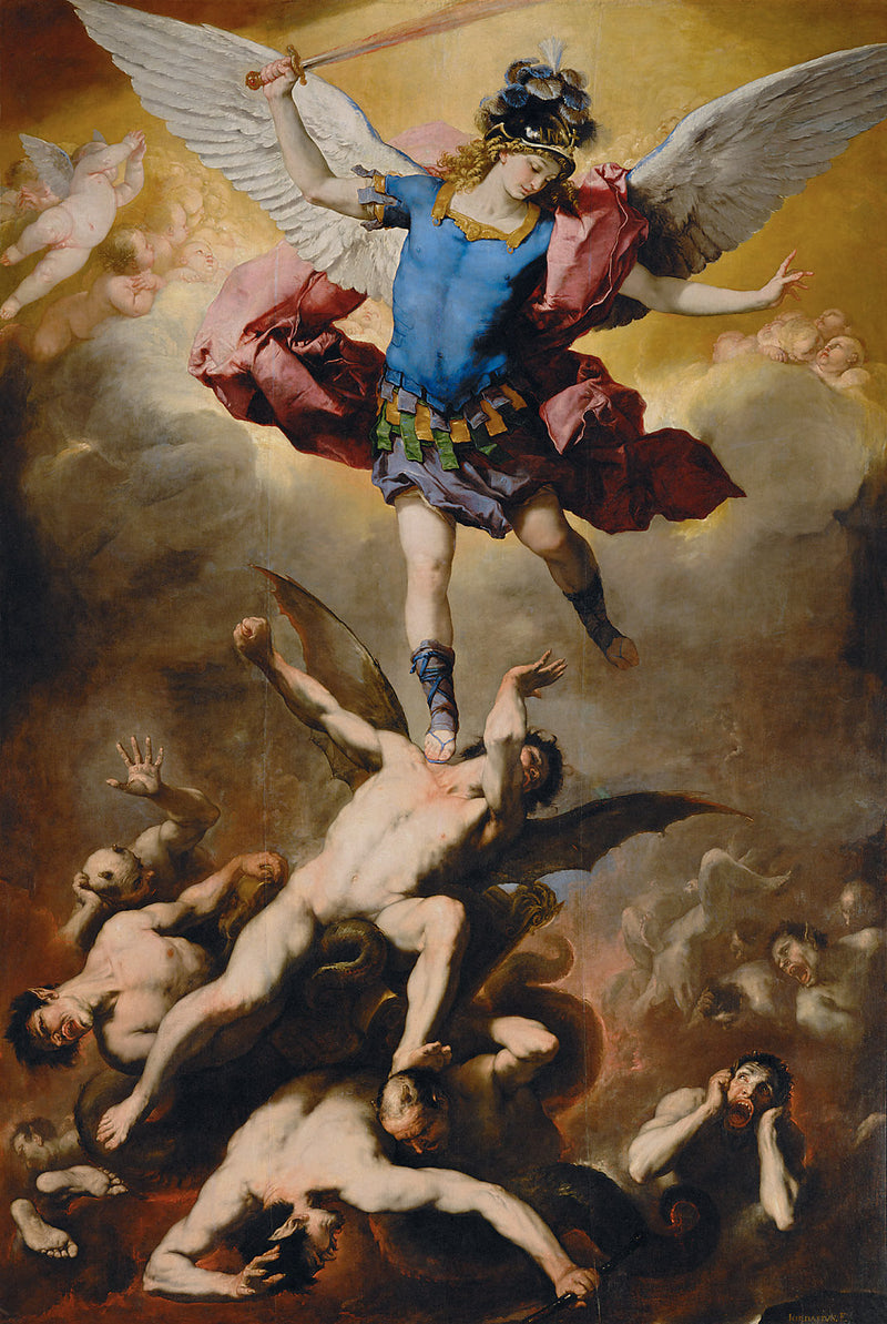 La caída de los ángeles rebeldes - Luca Giordano