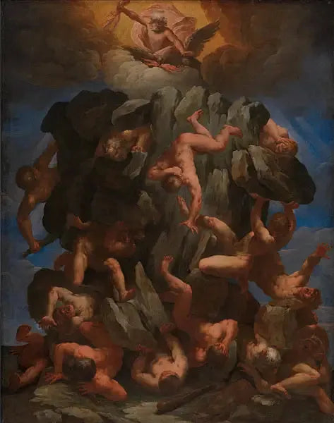La caída de los gigantes - Guido Reni
