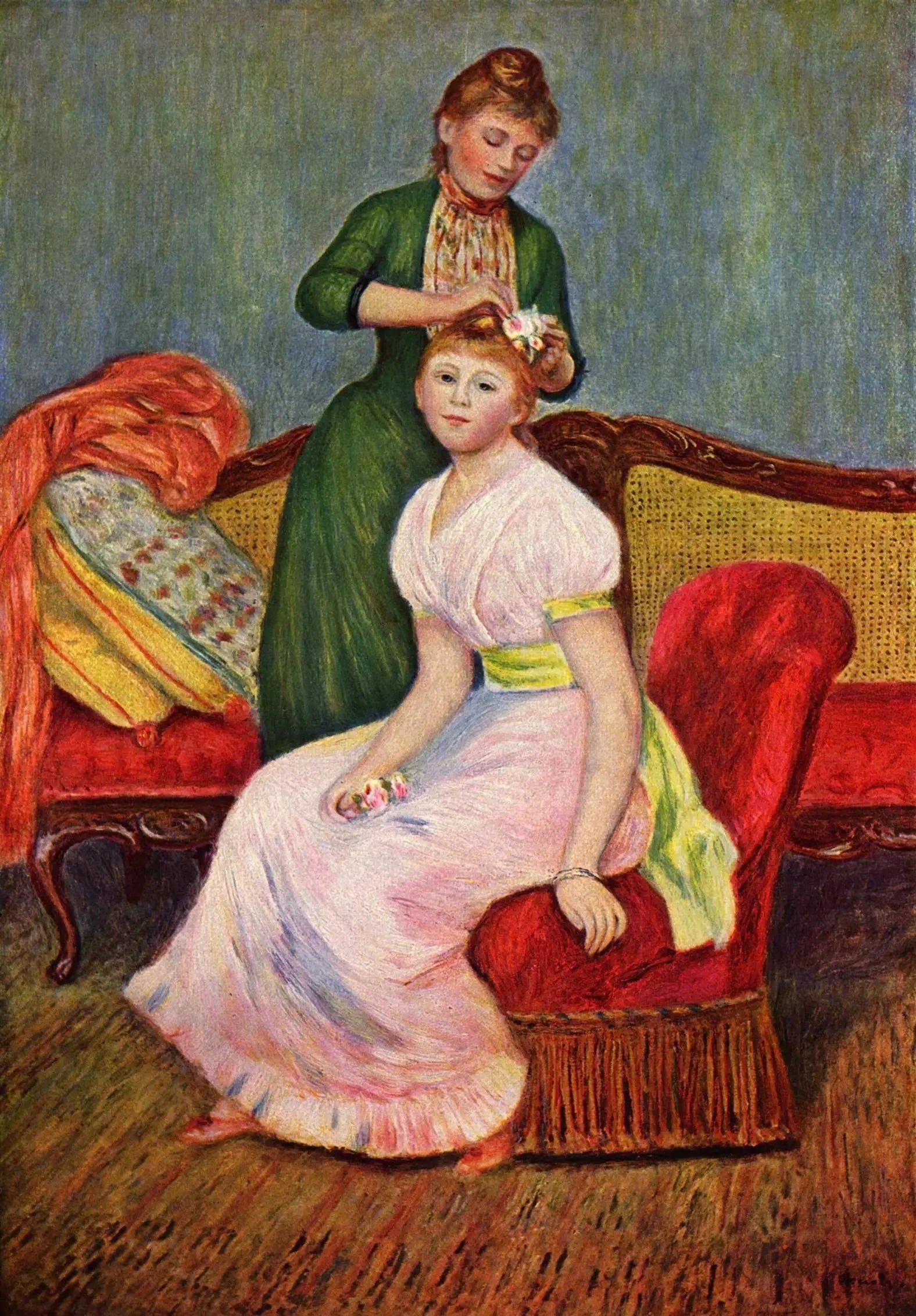 La Coiffure peinte par Pierre-Auguste Renoir en 1888