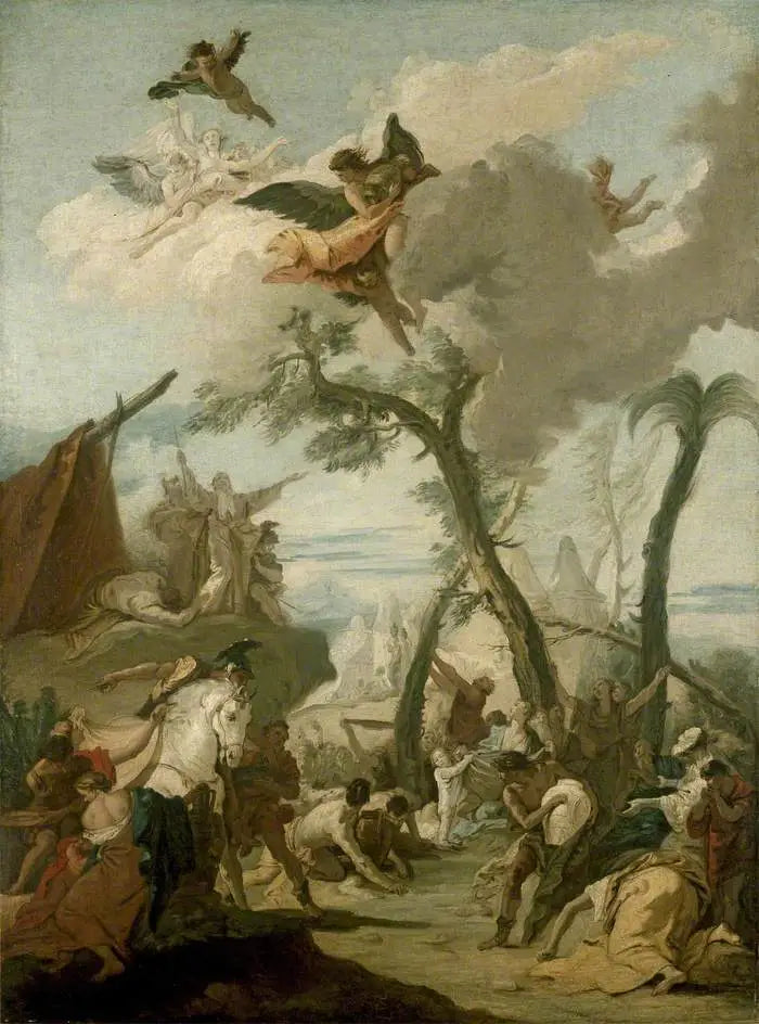 La recolección del maná - Giovanni Battista Tiepolo