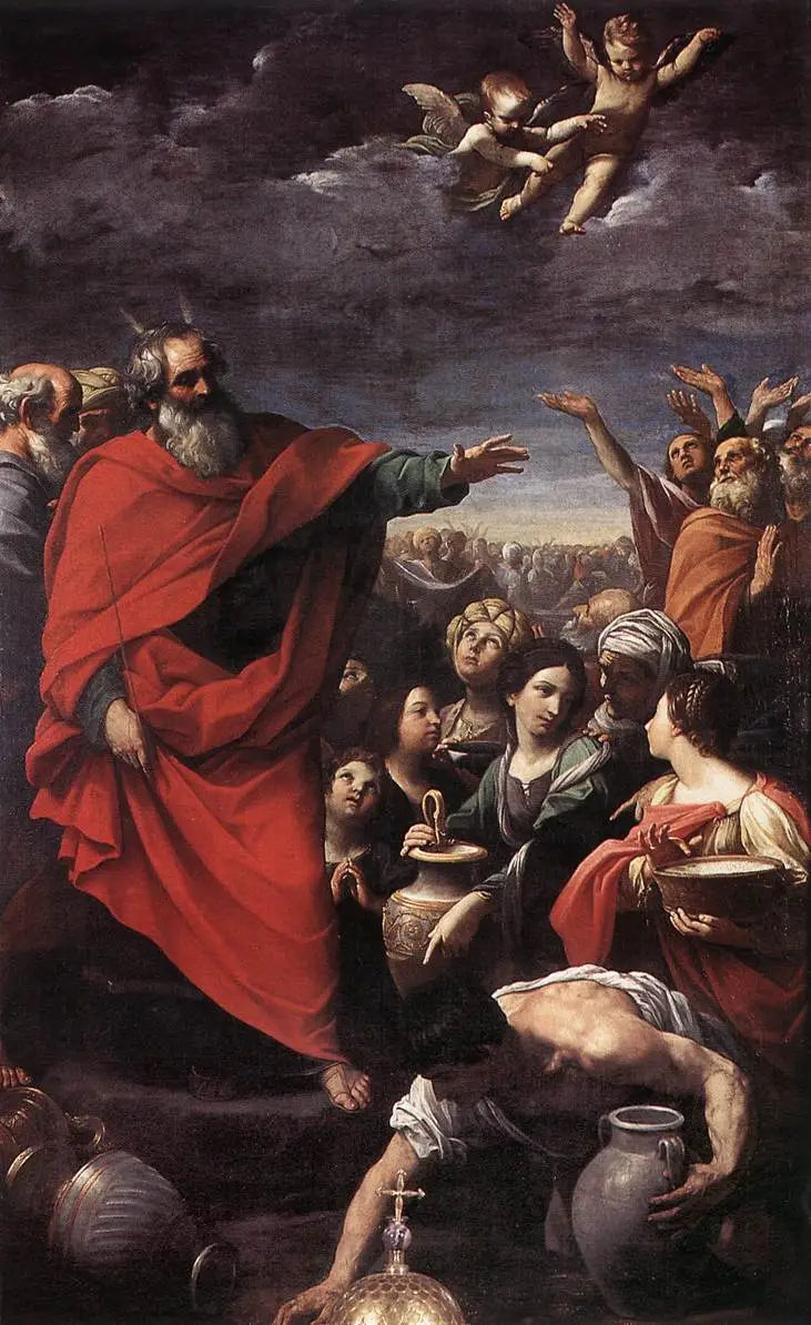 La recolección del maná - Guido Reni