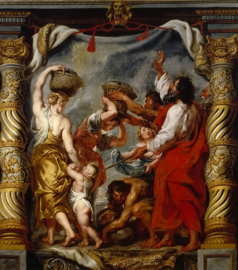 La recolección del maná - Peter Paul Rubens