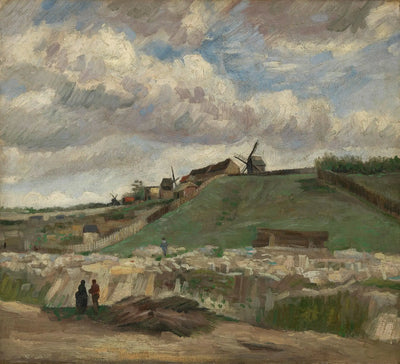 Reproduction du tableau « La colline de Montmartre avec la carrière de pierre - Vincent van Gogh » par Alpha Reproduction en peinture à l’huile