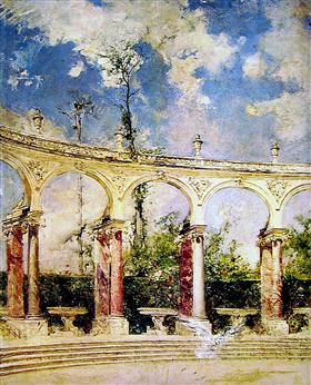 La Columnata en Versalles - Giovanni Boldini