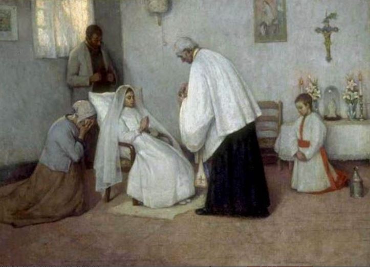 La Comunión en extremis - Henri Le Sidaner