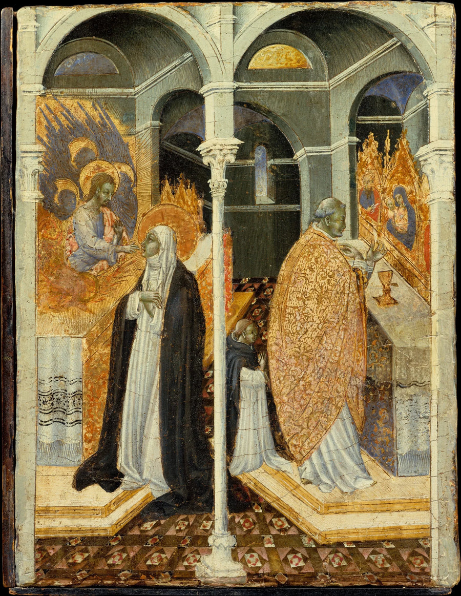 La comunión milagrosa de Santa Catalina de Siena - Giovanni di Paolo