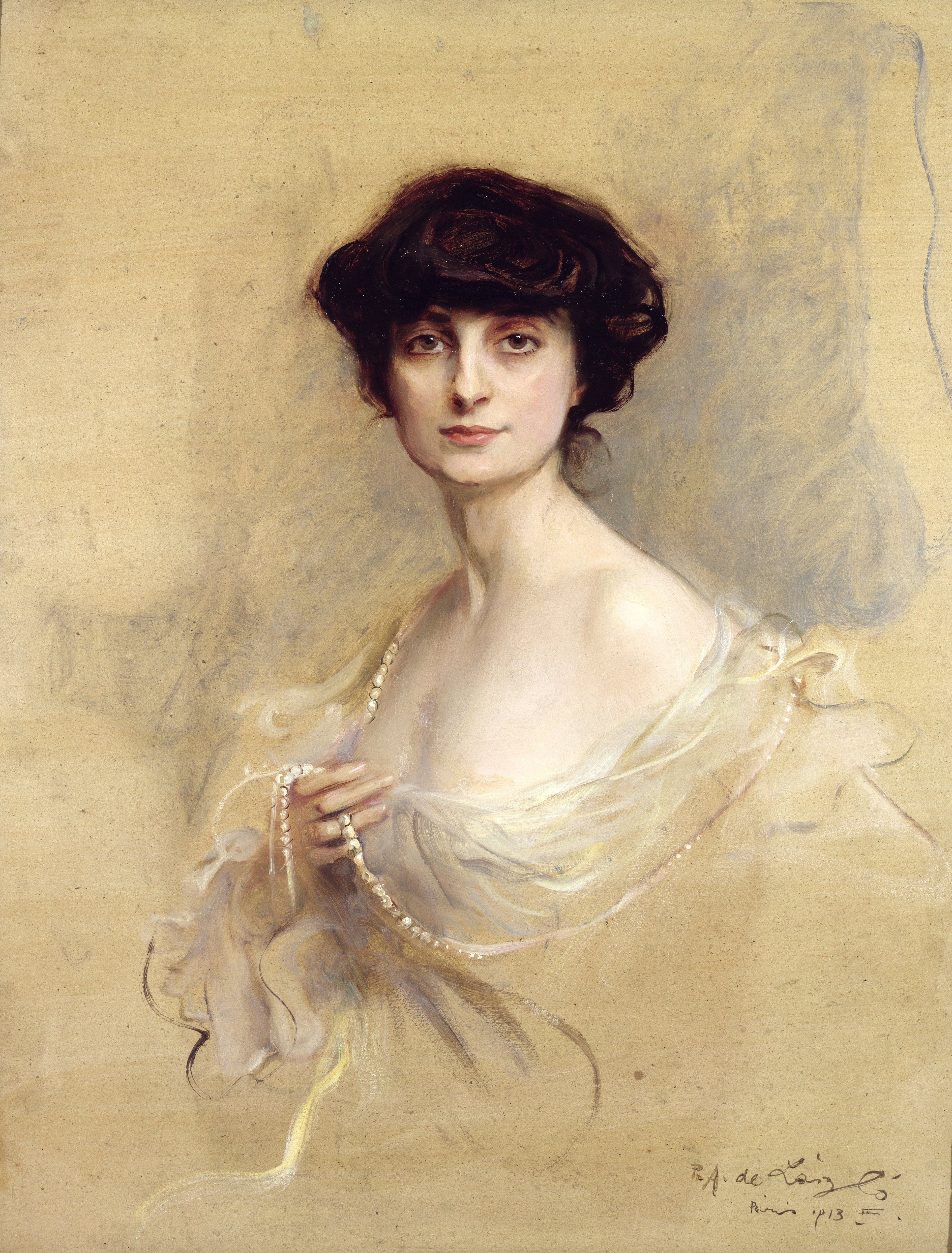 La comtesse Anna de Noailles - Philip de László image 1 reproduction réalisée par Alpha Reproduction