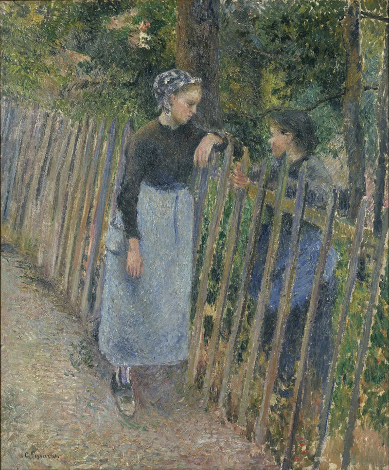 La conversación - Camille Pissarro