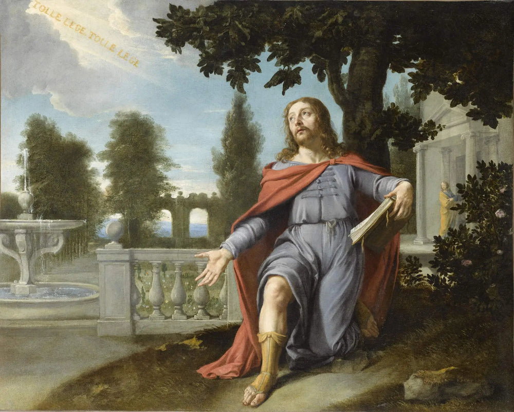 La Conversion de saint Augustin - Philippe de Champaigne image 1 tableau peint à l’huile sur toile