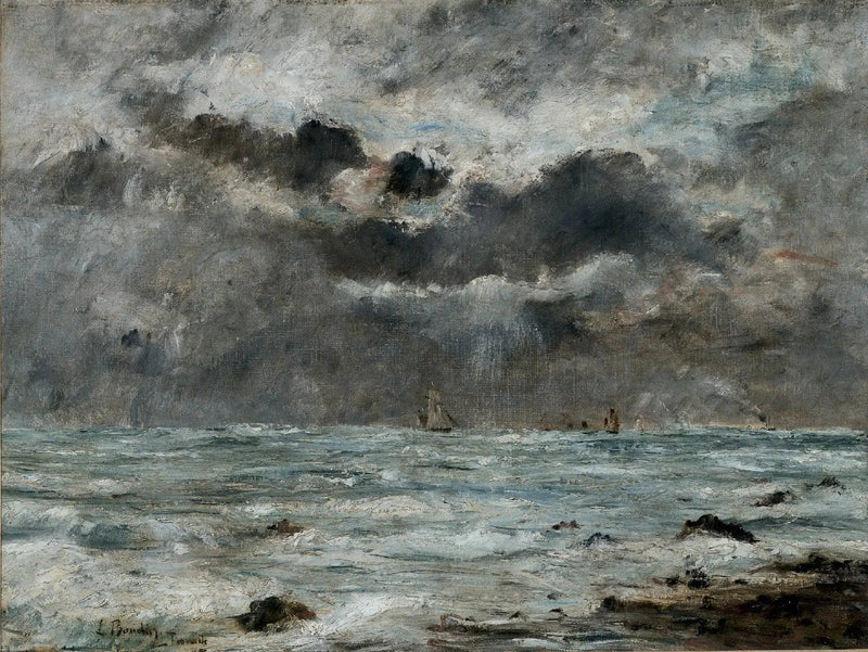 La costa en Trouville - Eugène Boudin