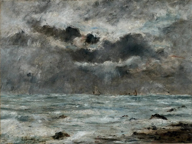 La costa en Trouville - Eugène Boudin