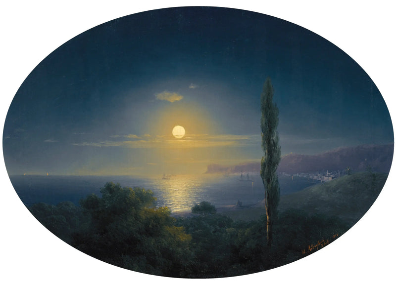 La costa de Crimea a la luz de la luna - Ivan Aïvazovski