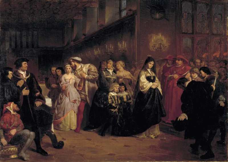 La corte de Ana Bolena - Emanuel Leutze