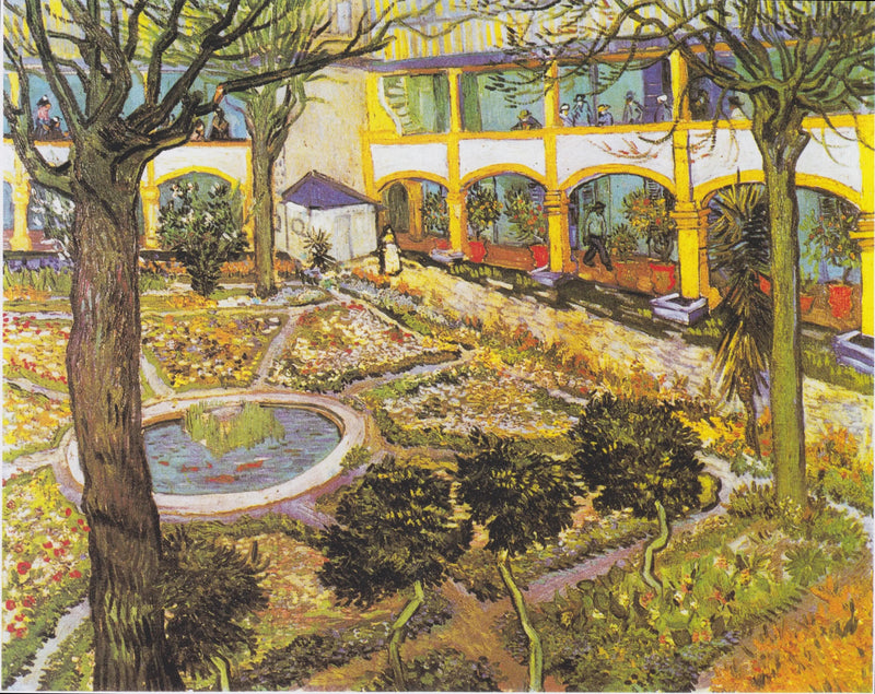 El patio del hospital de Arlés - Vincent van Gogh