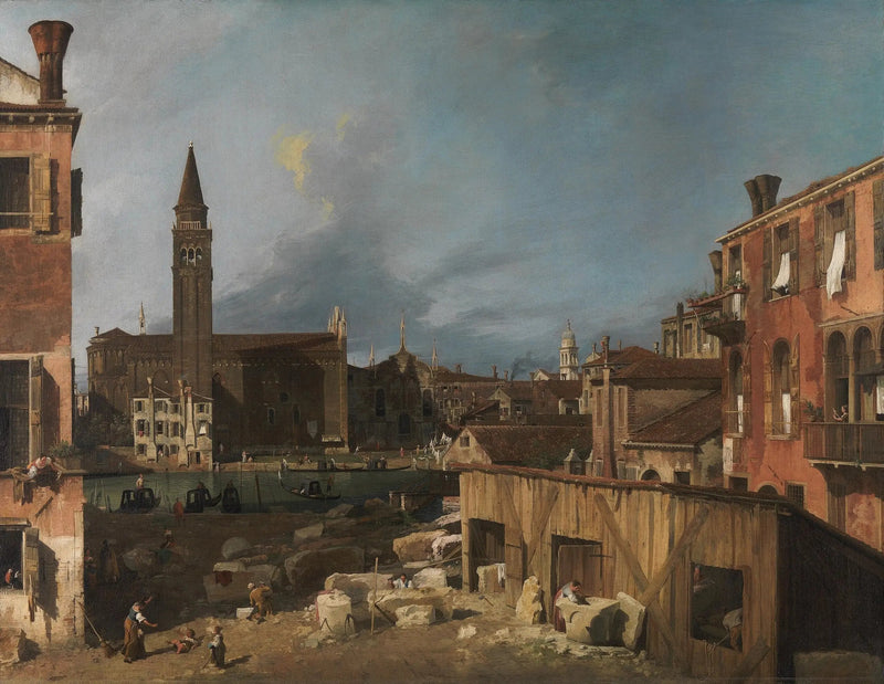 La Corte del tallador de piedra - Canaletto