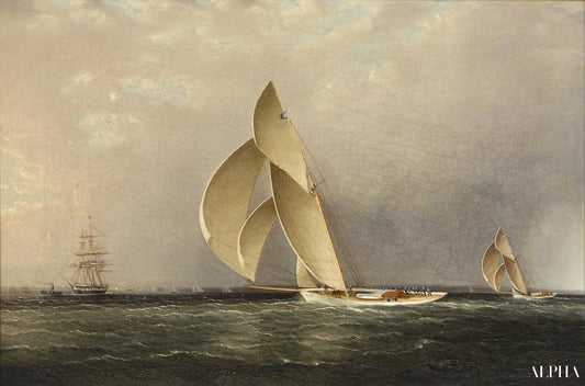 La course de l'America's Cup 1886 - James E. Buttersworth - Reproductions de tableaux et peintures haut de gamme