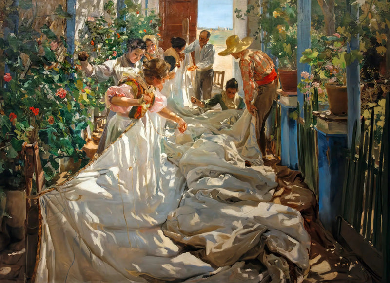 La Costura de la vela - Joaquín Sorolla