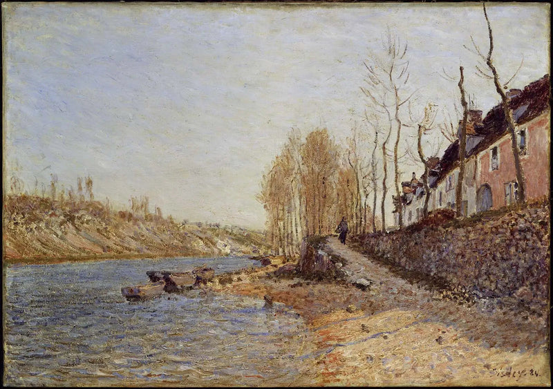 La Cruz Blanca en Saint-Mammès - Alfred Sisley