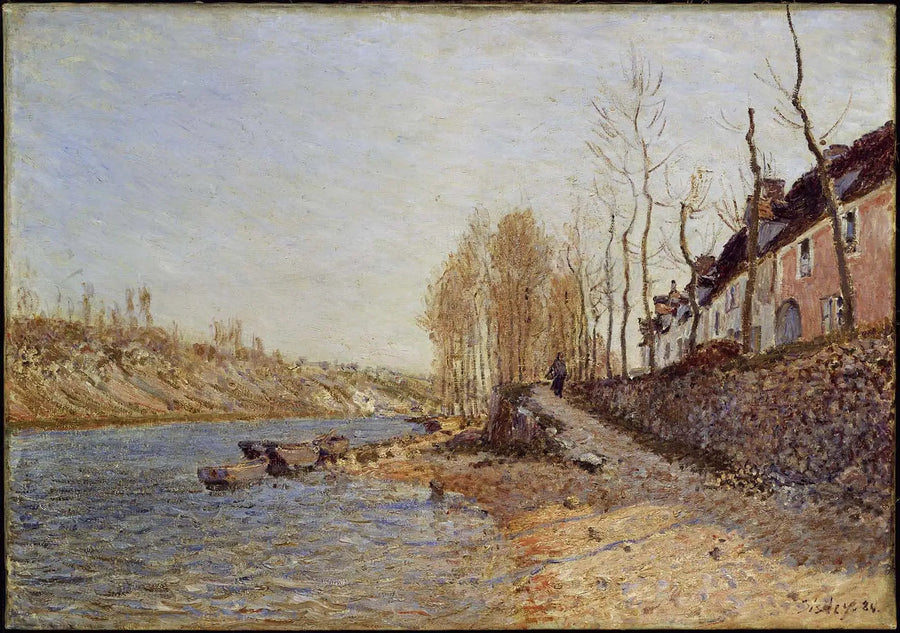 La Cruz Blanca en Saint-Mammès - Alfred Sisley