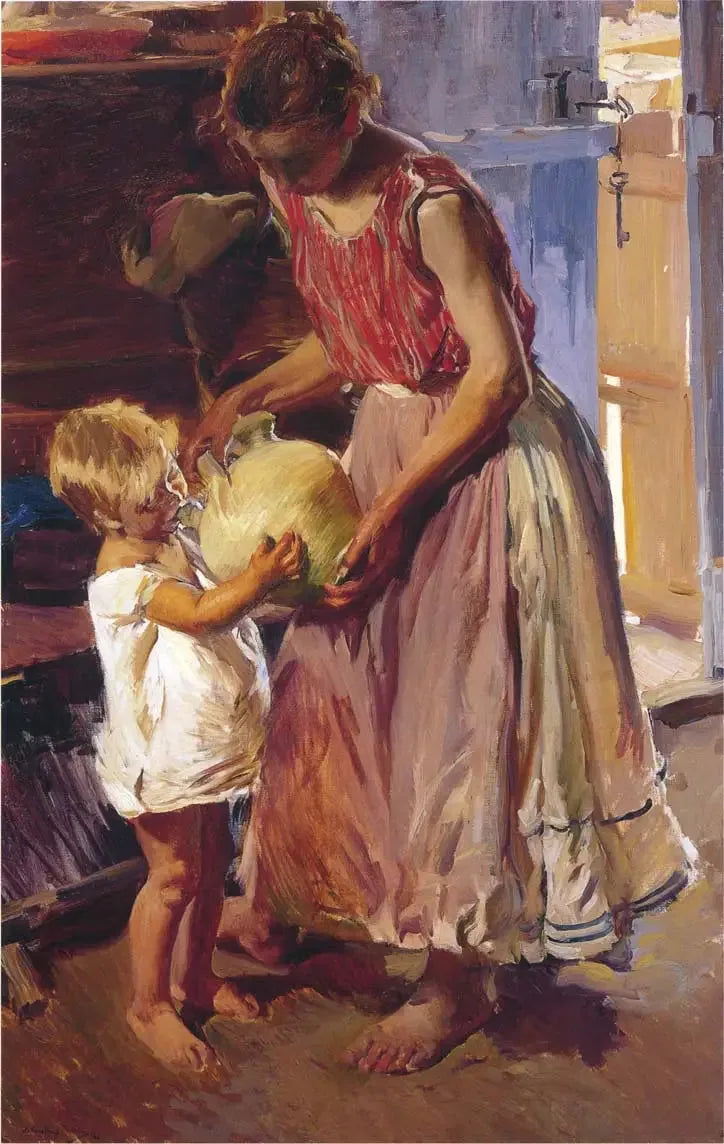 La jarra para beber - Joaquín Sorolla